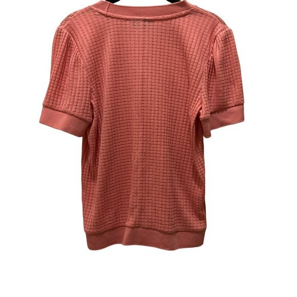 Alfani Women's Top Size Small Solid Peach Short Sleeve Blouse - Picture 1 of 4